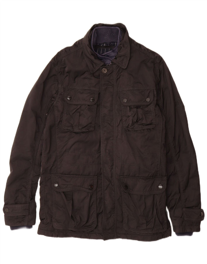 Tommy Hilfiger Chaqueta utilitaria para hombre UK 38 Medium Black Nylon