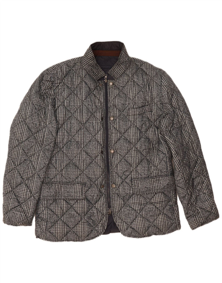 Henry Cottons Chaqueta acolchada reversible para hombre UK 42 XL Azul marino