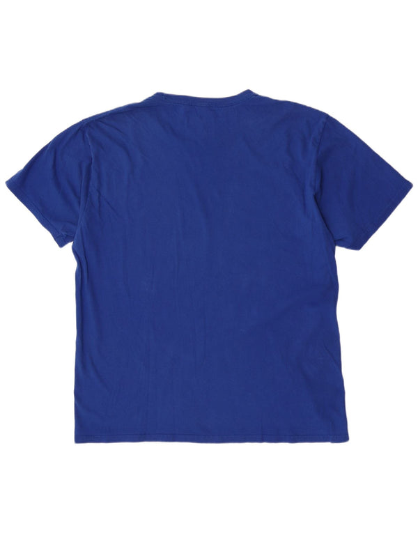 Adidas Hombre Camiseta Gráfica Top XL Algodón Azul