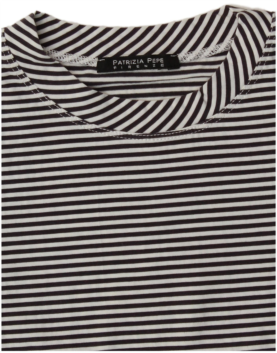 Patrizia Pepe Camiseta para mujer Top UK 8 Small Black Stripes