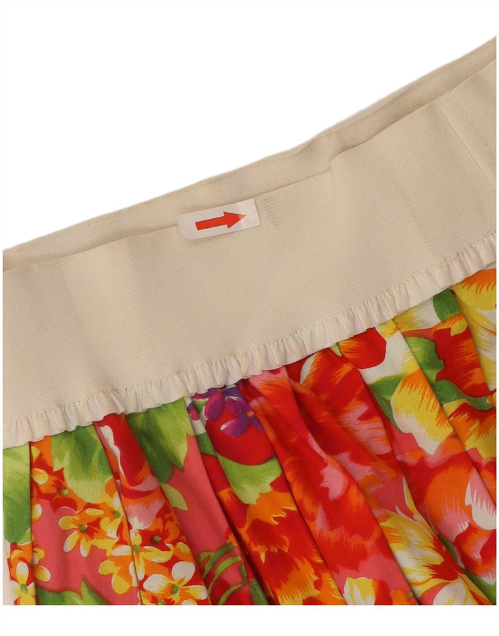 Zucchero Falda Plisada para Mujer UK 44 Mediana W28 Multicolor Floral