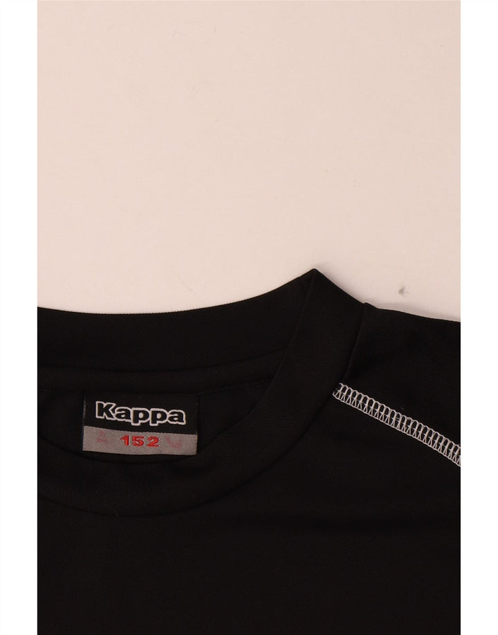 Kappa Camiseta gráfica para niños Top 11-12 años Negro Poliéster