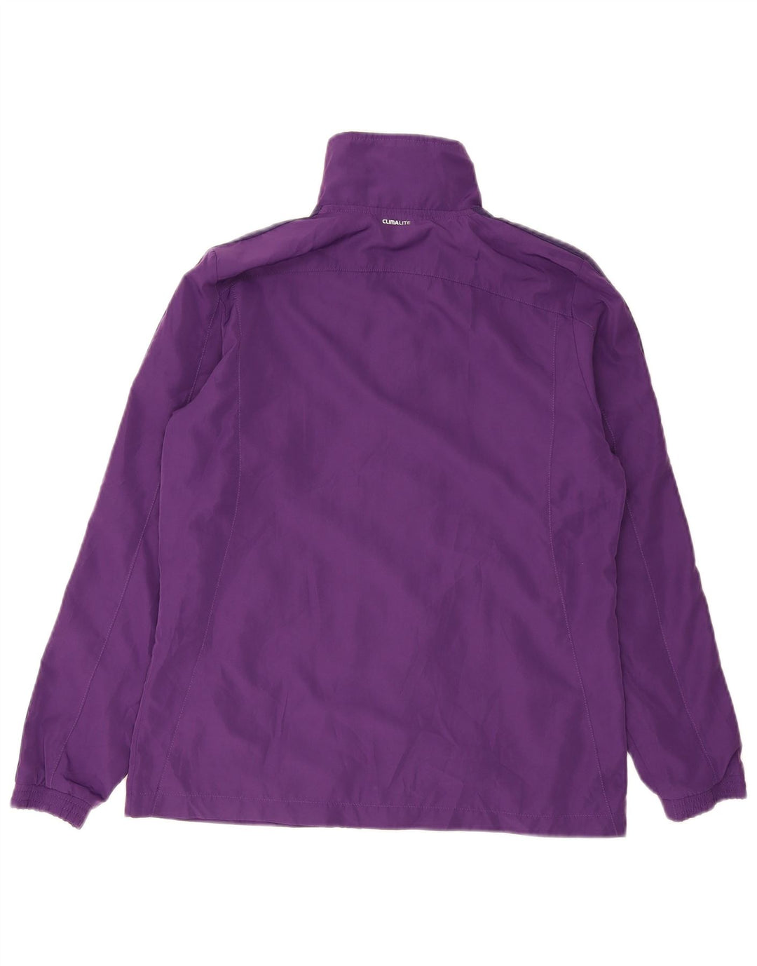 Adidas Mujer Climalite Chándal Top Chaqueta UK 12 Medio Púrpura Poliéster