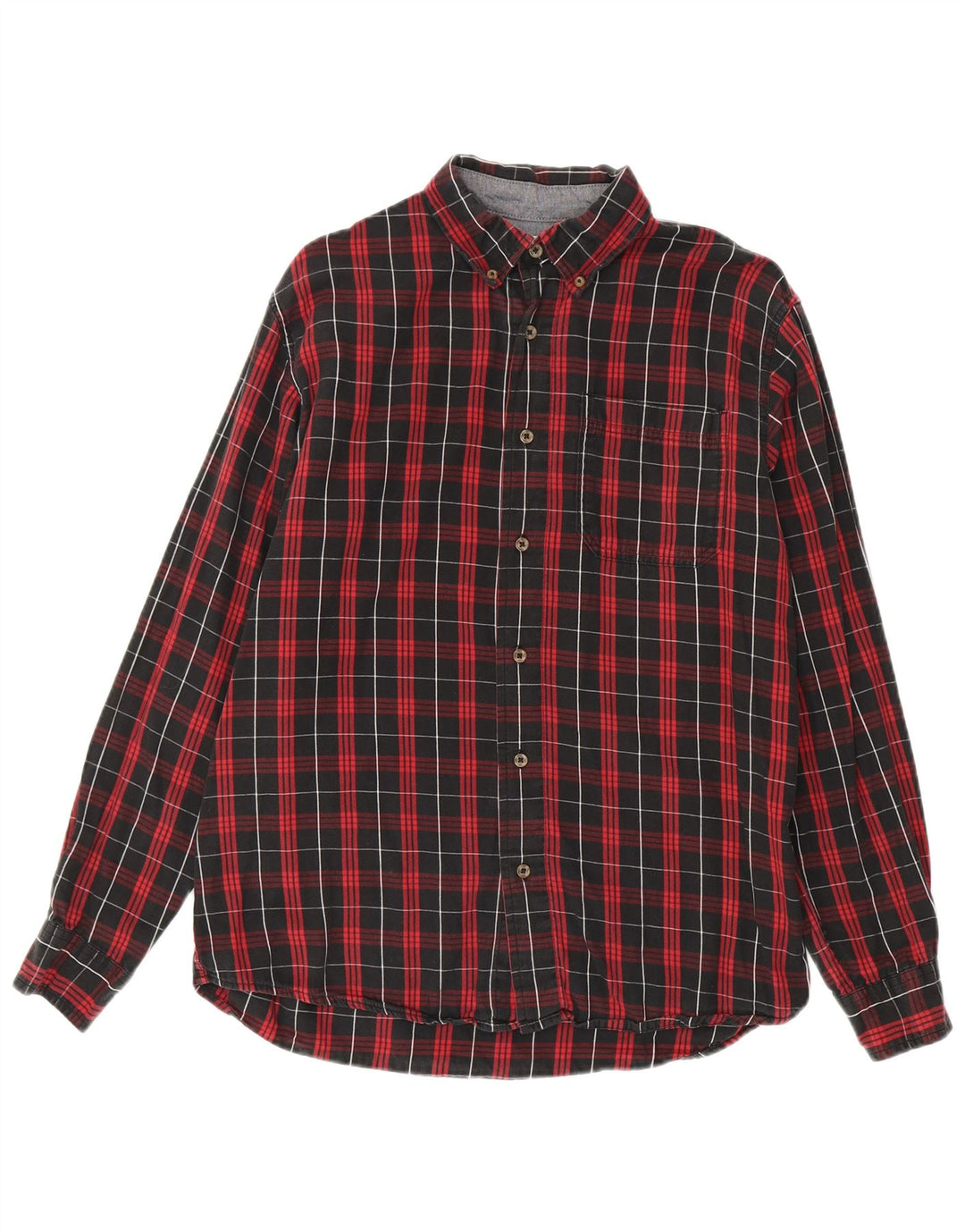 Wrangler Camisa De Franela De Algodón A Cuadros Rojo Mediano Hombre