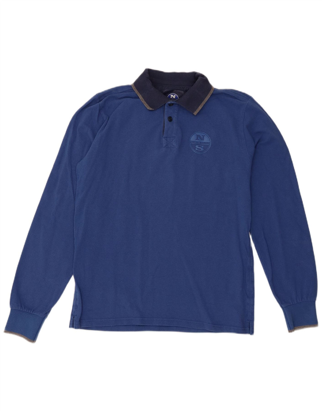 North Sails Polo De Rugby De Manga Larga Para Hombre Algodón Azul Medio