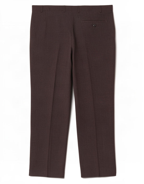 Marks & Spencer Pantalón de traje recto para hombre W42 L29 gris pata de gallo
