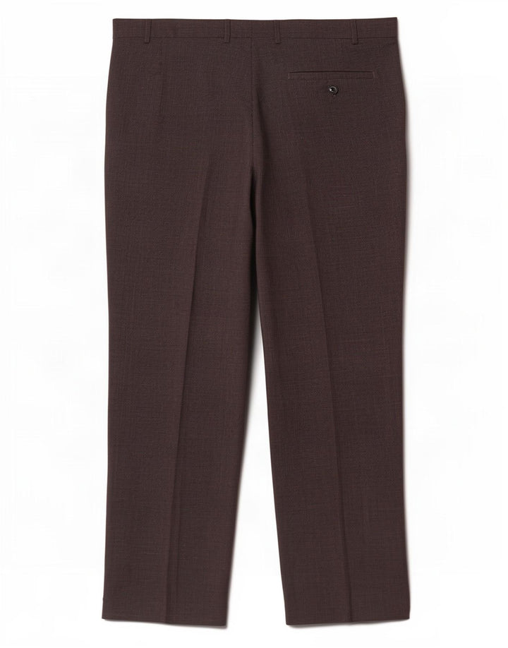 Marks & Spencer Pantalón de traje recto para hombre W42 L29 gris pata de gallo