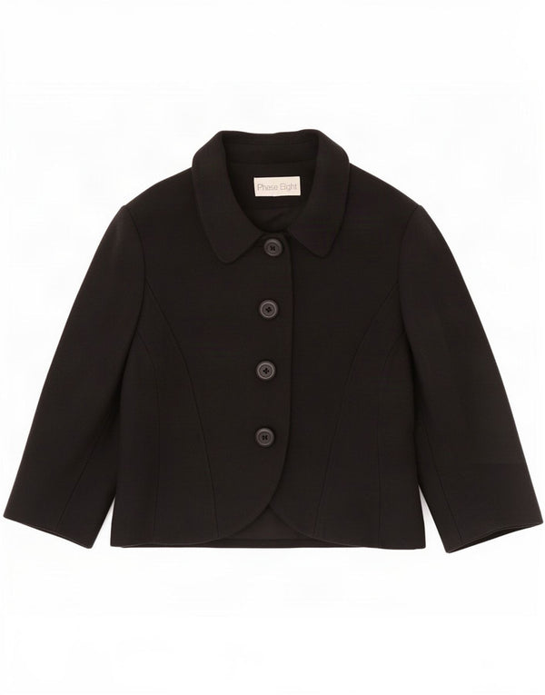 Phase Eight Chaqueta tipo blazer con 4 botones y manga 3/4 para mujer UK 40 Small Black