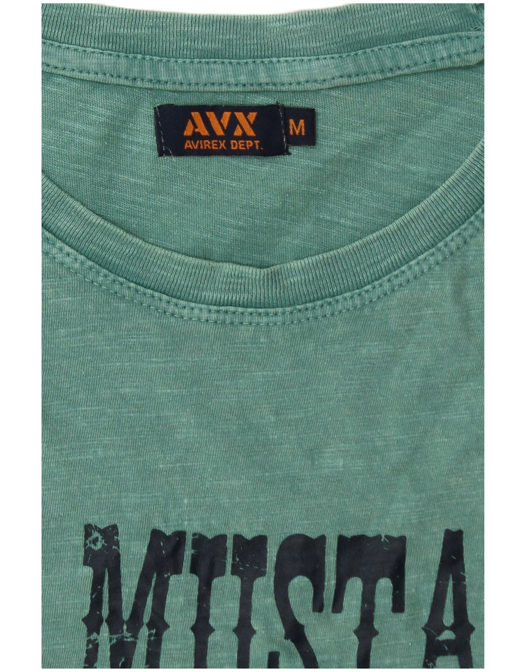 AVIREX Camiseta gráfica para hombre Top Algodón verde medio