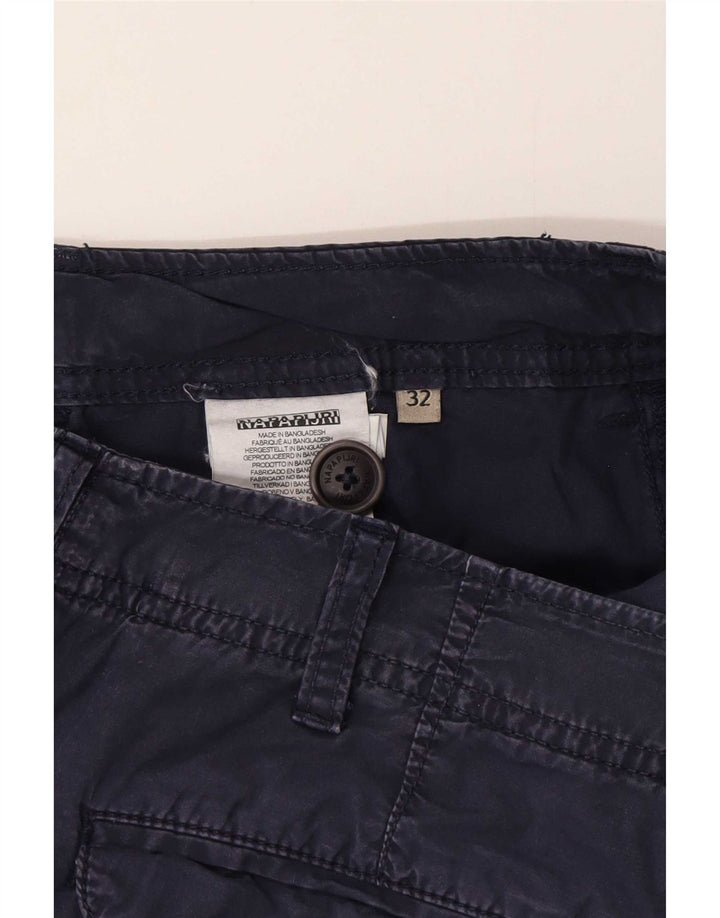 Napapijri Pantalones cortos cargo para hombre medianos W32 Algodón azul marino