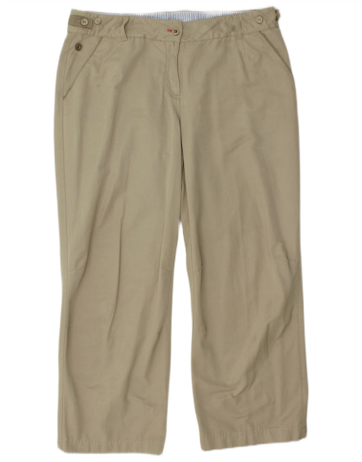 TOMMY HILFIGER Pantalones casuales rectos para mujer EU 42 Large W34 L27 Beige