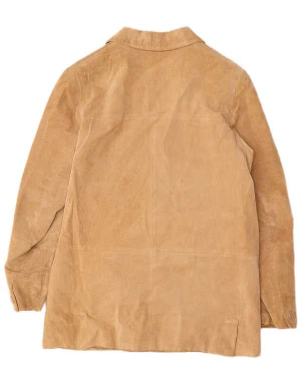 Conbipel Chaqueta Blazer de Ante de Gran Tamaño con 4 Botones para Mujer IT 40 Small Beige