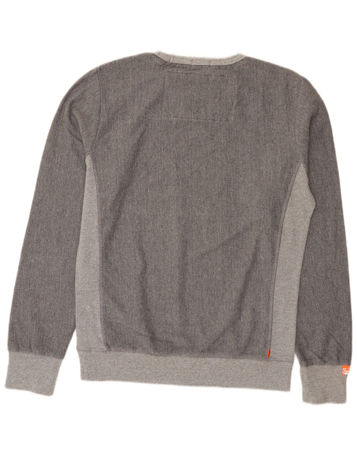 Superdry Hombre Sudadera Jumper Poliéster Color Block Gris Medio