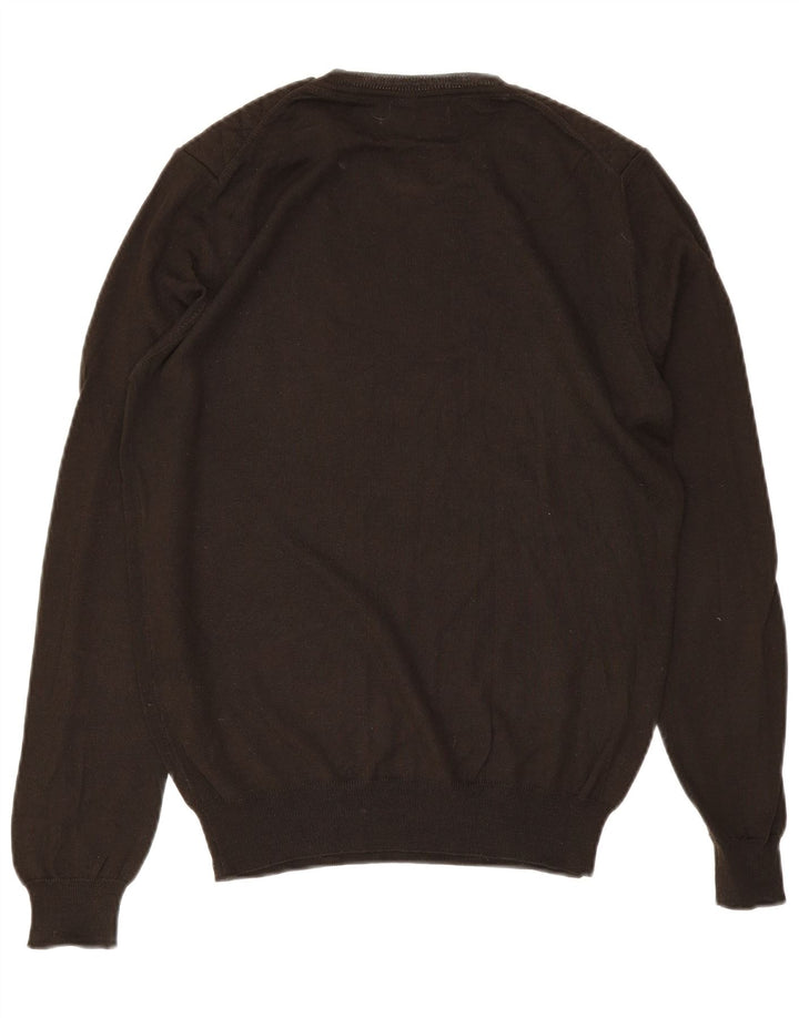 ZARA Hombre Jersey De Cuello Redondo Jersey Grande Acrílico Marrón
