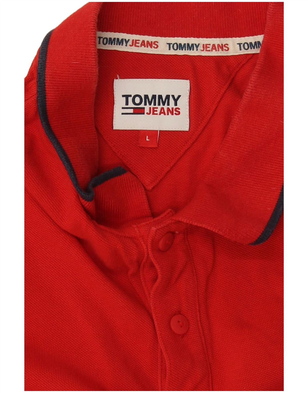 Polo Tommy Hilfiger para hombre de algodón rojo grande