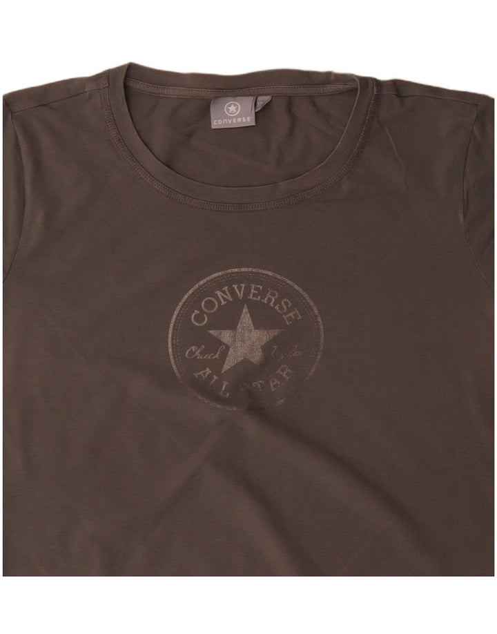 CONVERSE Camiseta gráfica para mujer Top UK 18 XL Algodón gris