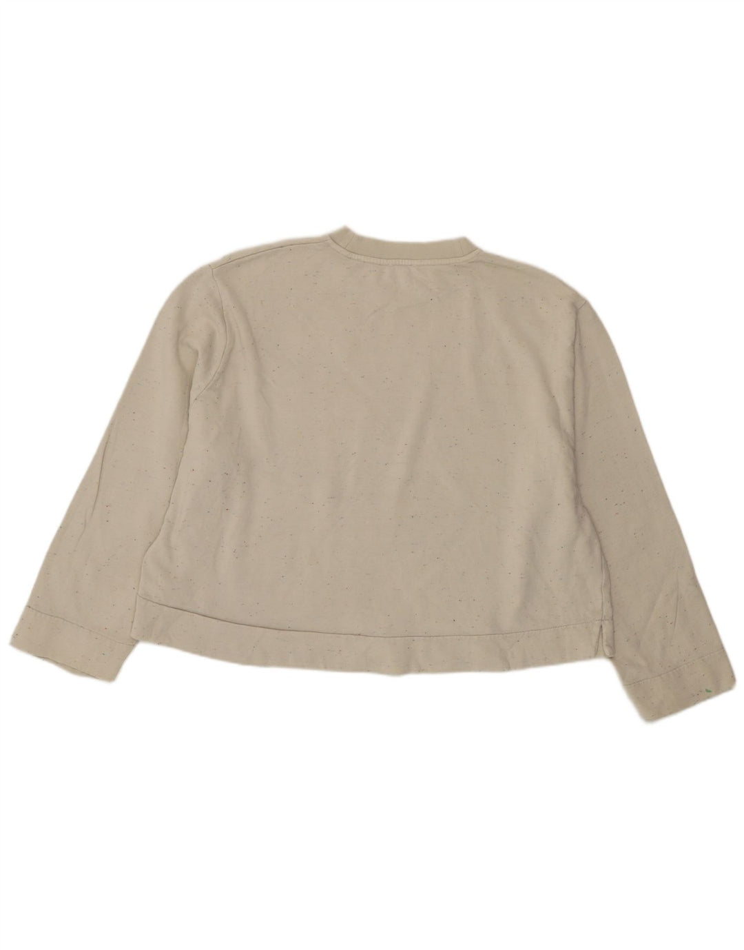 Cos - Sudadera extragrande para mujer, talla 10, algodón moteado blanco pequeño