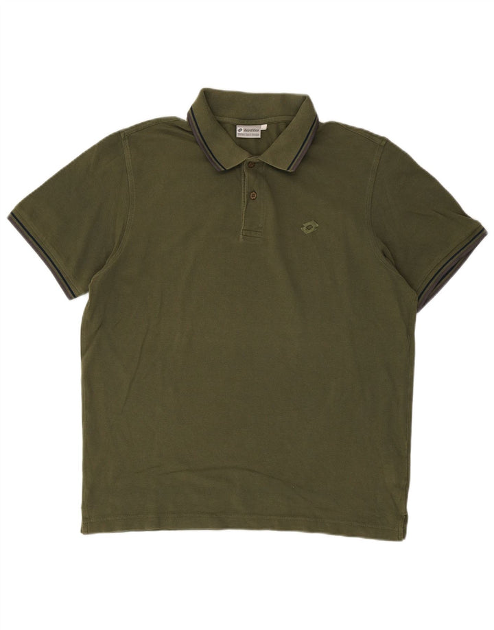 LOTTO Polo Hombre IT 50 Medium Caqui Algodón