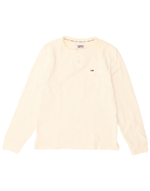 Tommy Hilfiger Hombre Top Manga Larga XS Blanco