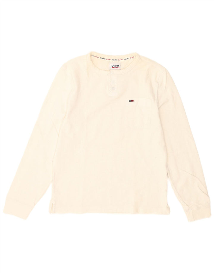 Tommy Hilfiger Hombre Top Manga Larga XS Blanco