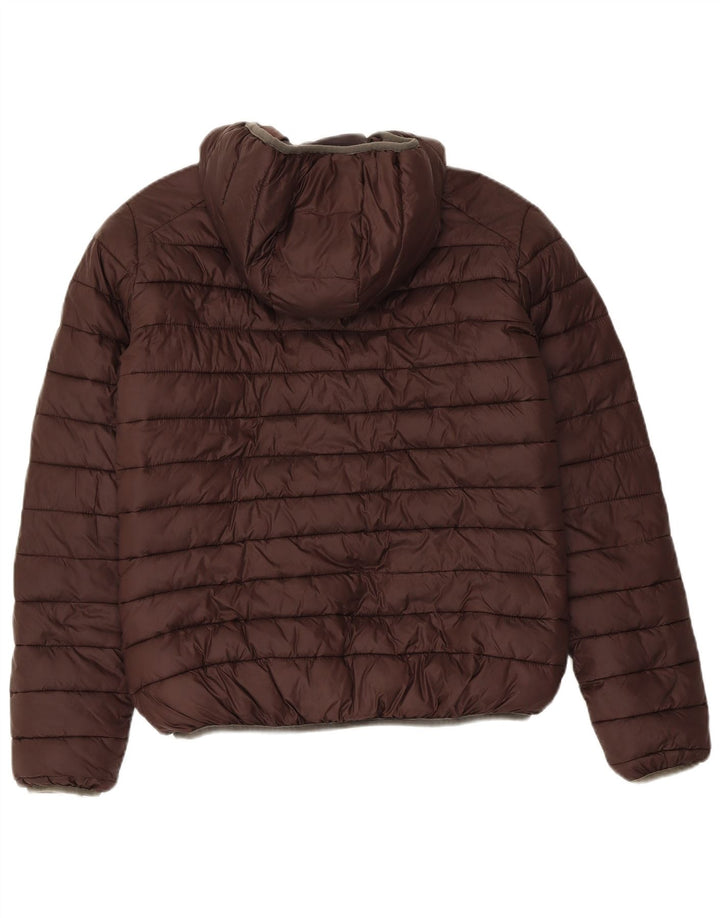Invicta Chaqueta acolchada reversible con capucha para hombre UK 36 Small Marrón Poliéster