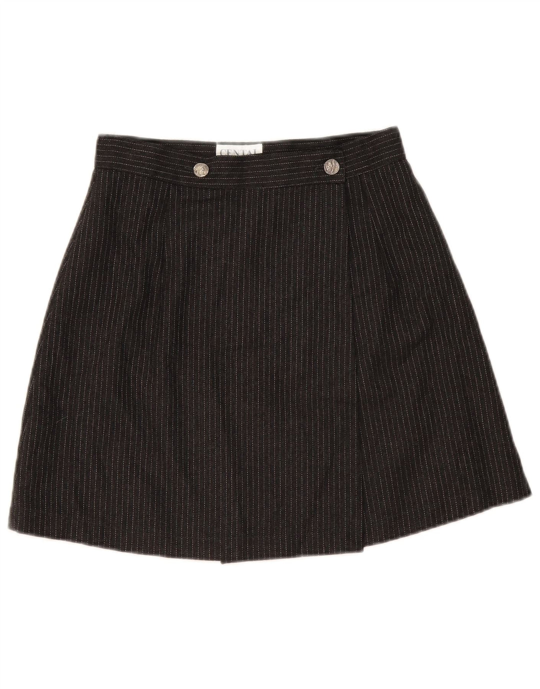 Falda envolvente vintage para mujer IT 42 Mediana W26 Rayas negras