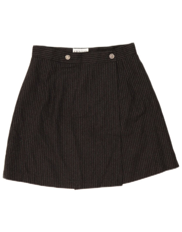 Falda envolvente vintage para mujer IT 42 Mediana W26 Rayas negras