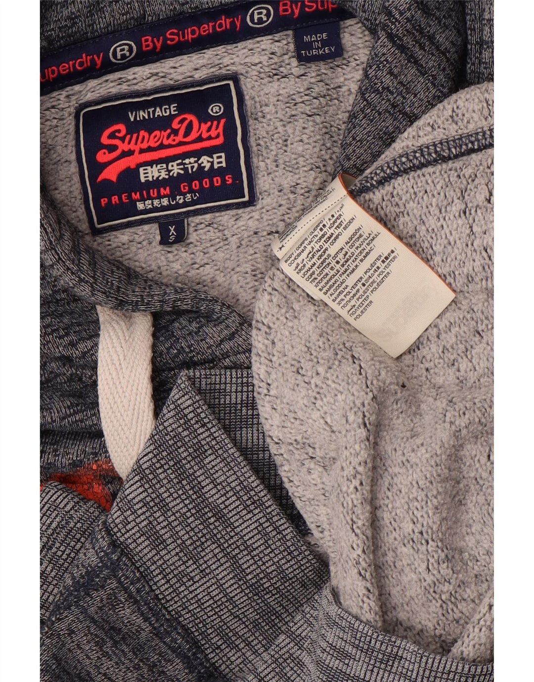 SUPERDRY Jersey con capucha y gráfico extragrande para mujer UK 6 XS Gris moteado