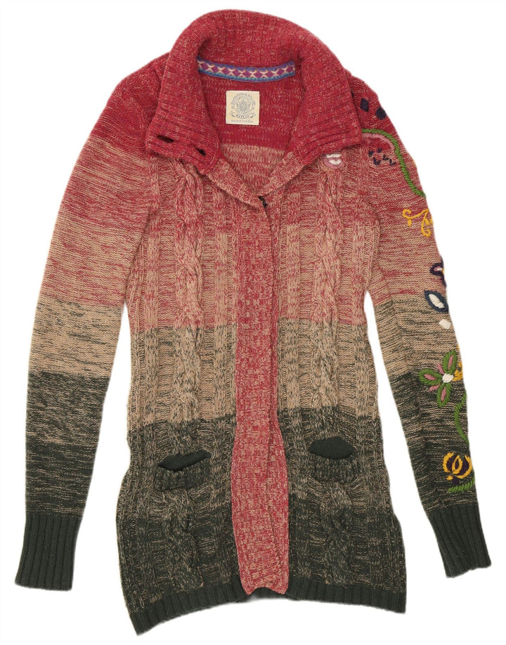 Replay Suéter tipo cárdigan para mujer UK 40 Small Multicolor Colorblock