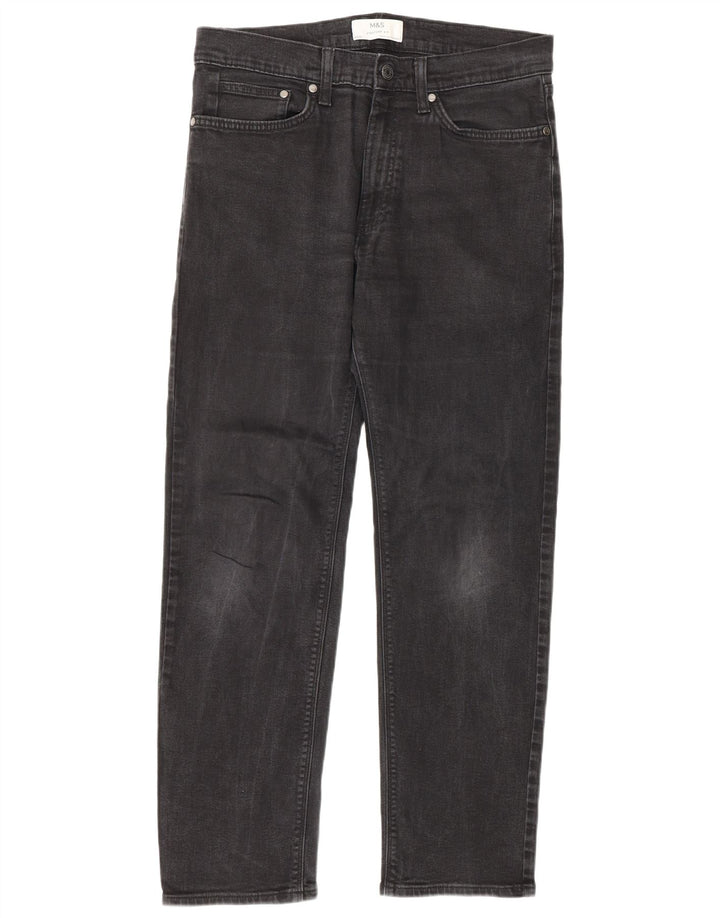 Marks & Spencer Vaqueros rectos para hombre W32 L31 Algodón gris