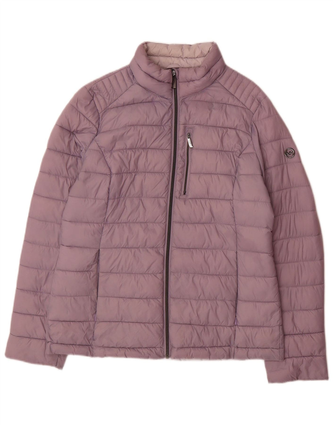 Michael Kors Chaqueta acolchada para mujer UK 44 Mediana Púrpura Nylon