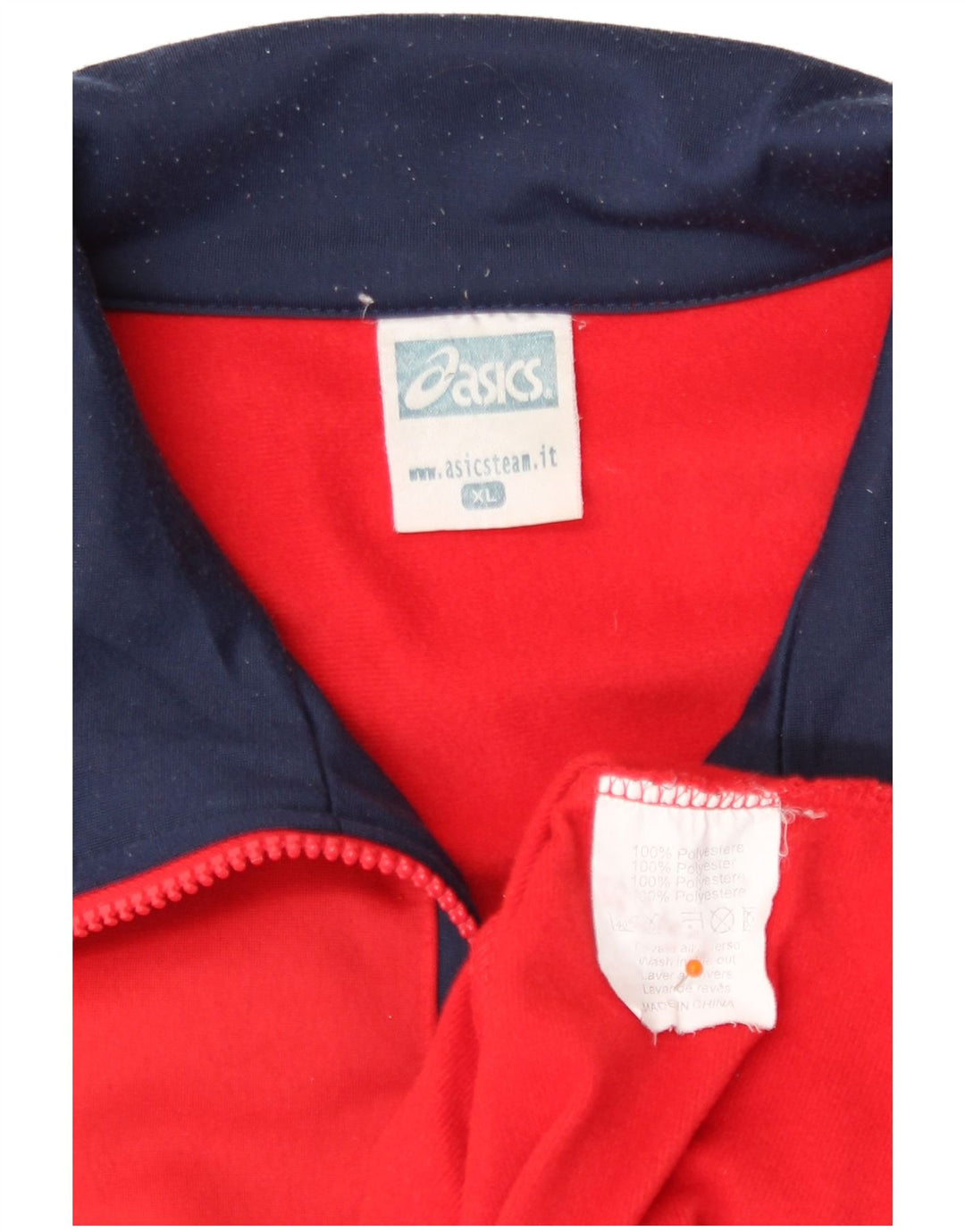 Asics Hombre Graphic Chándal Top Chaqueta XL Poliéster Rojo
