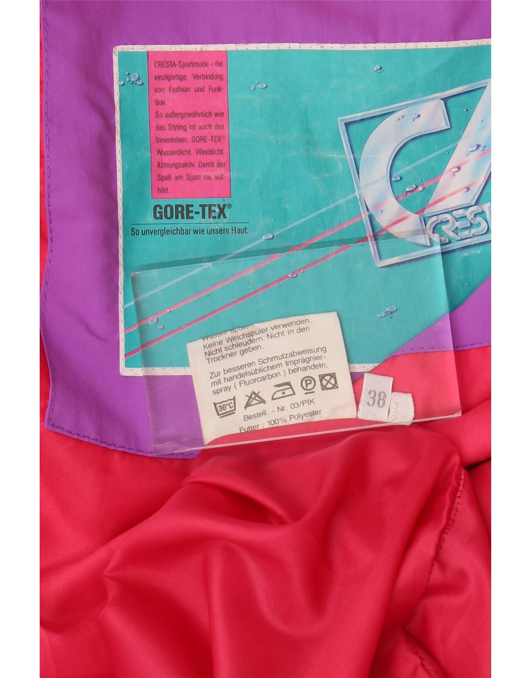 CRESTA Abrigo acolchado extragrande Gore-Tex para mujer EU 38 Poliéster morado medio