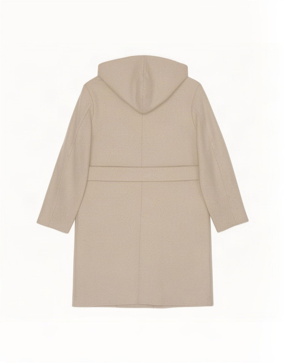 Zara Mujer Abrigo Extragrande De Doble Botonadura Con Capucha UK 10 Small Beige