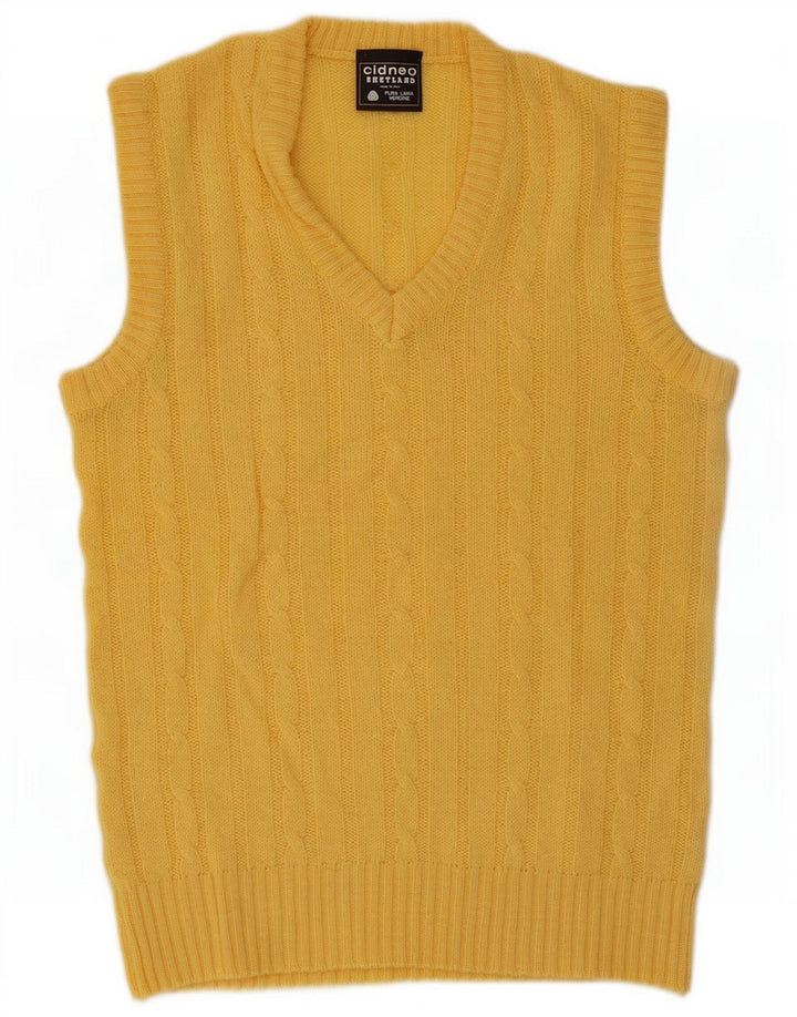 Shetland Chaleco Hombre Tank Top XL Lana Amarilla