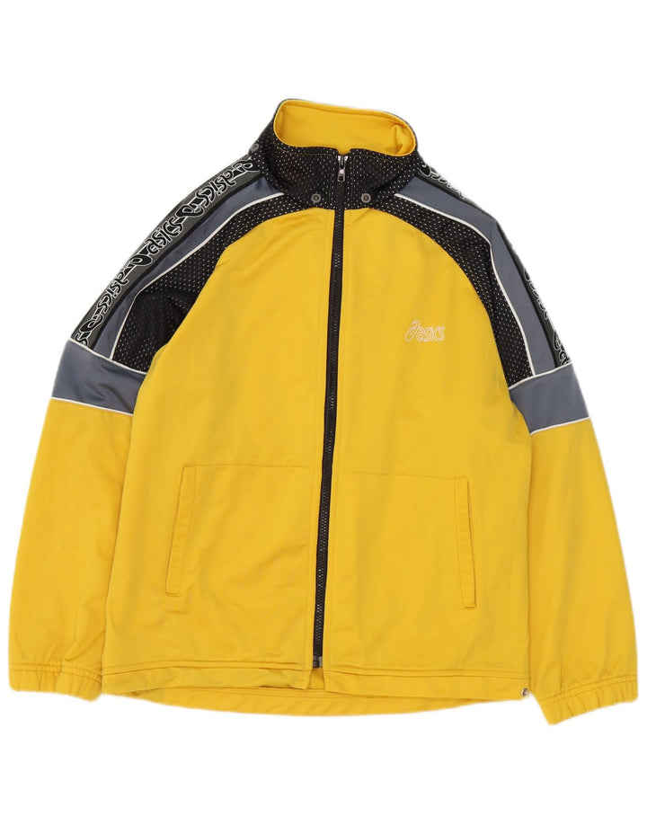 Asics - Chaqueta de chándal gráfica para niños, 13-14 años, color amarillo