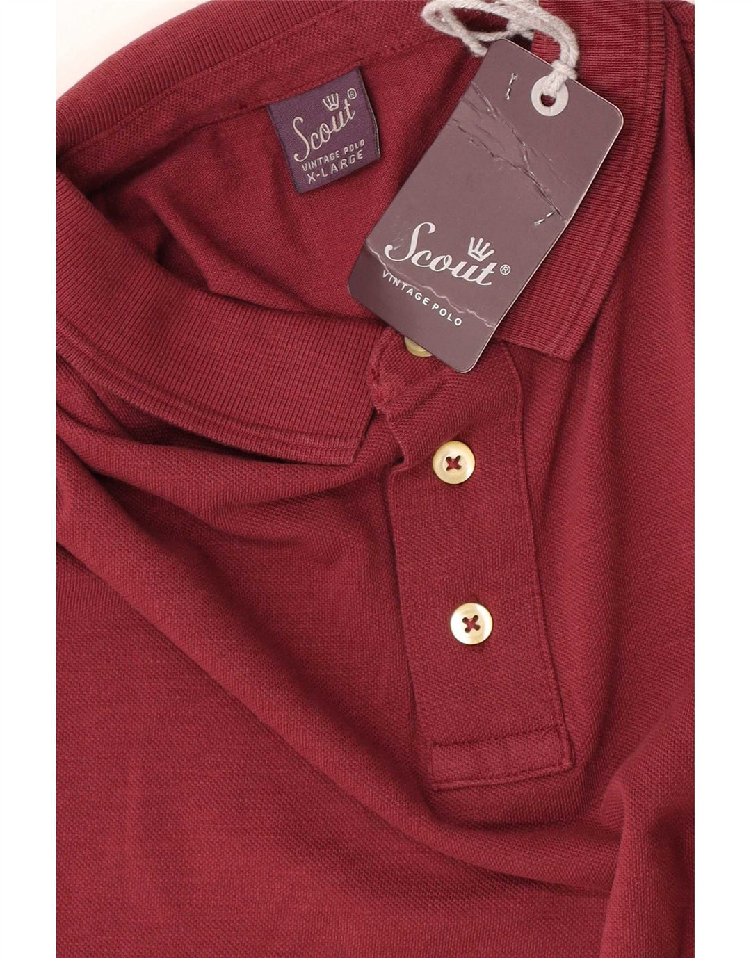 Polo Scout Hombre XL Algodón Granate