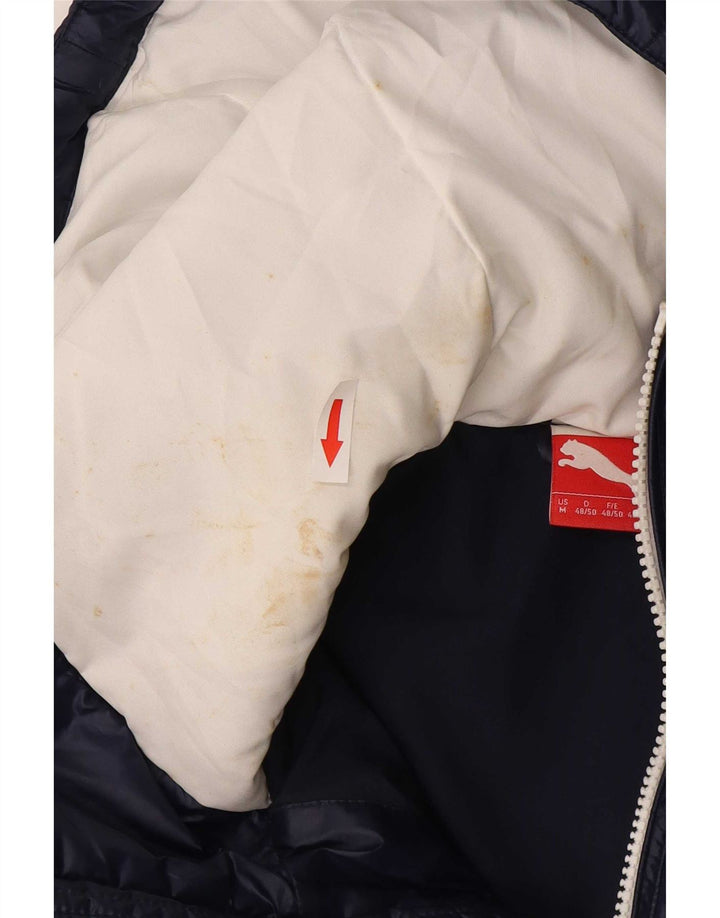 Puma Chaqueta acolchada con capucha para hombre UK 38 Medium Azul marino Poliéster