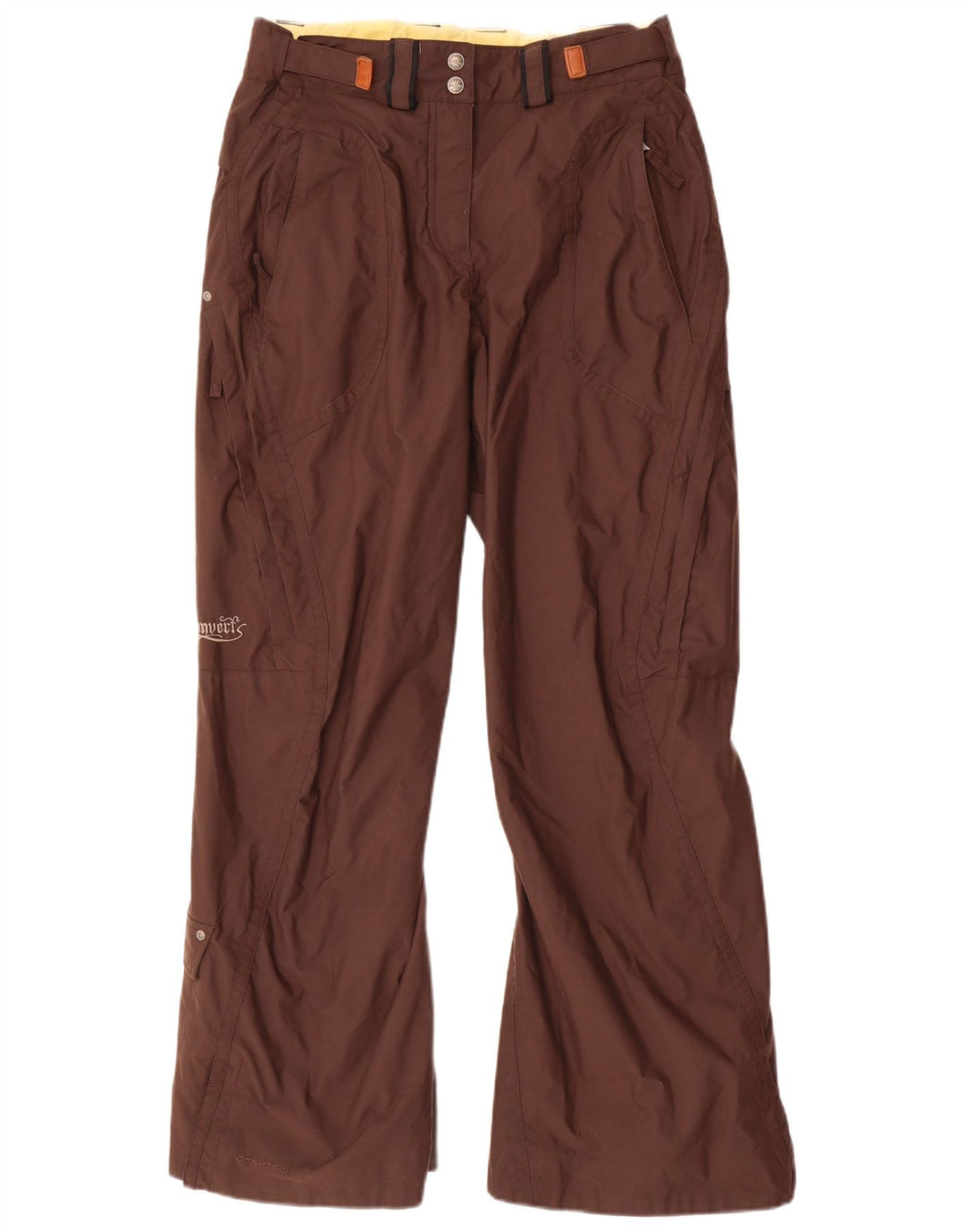 COLUMBIA Pantalones de esquí para mujer UK 10 Small Brown Nylon
