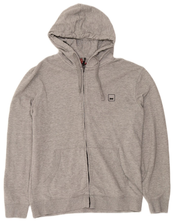 Carrera Sudadera con capucha y cremallera para mujer UK 18 XL Algodón moteado gris