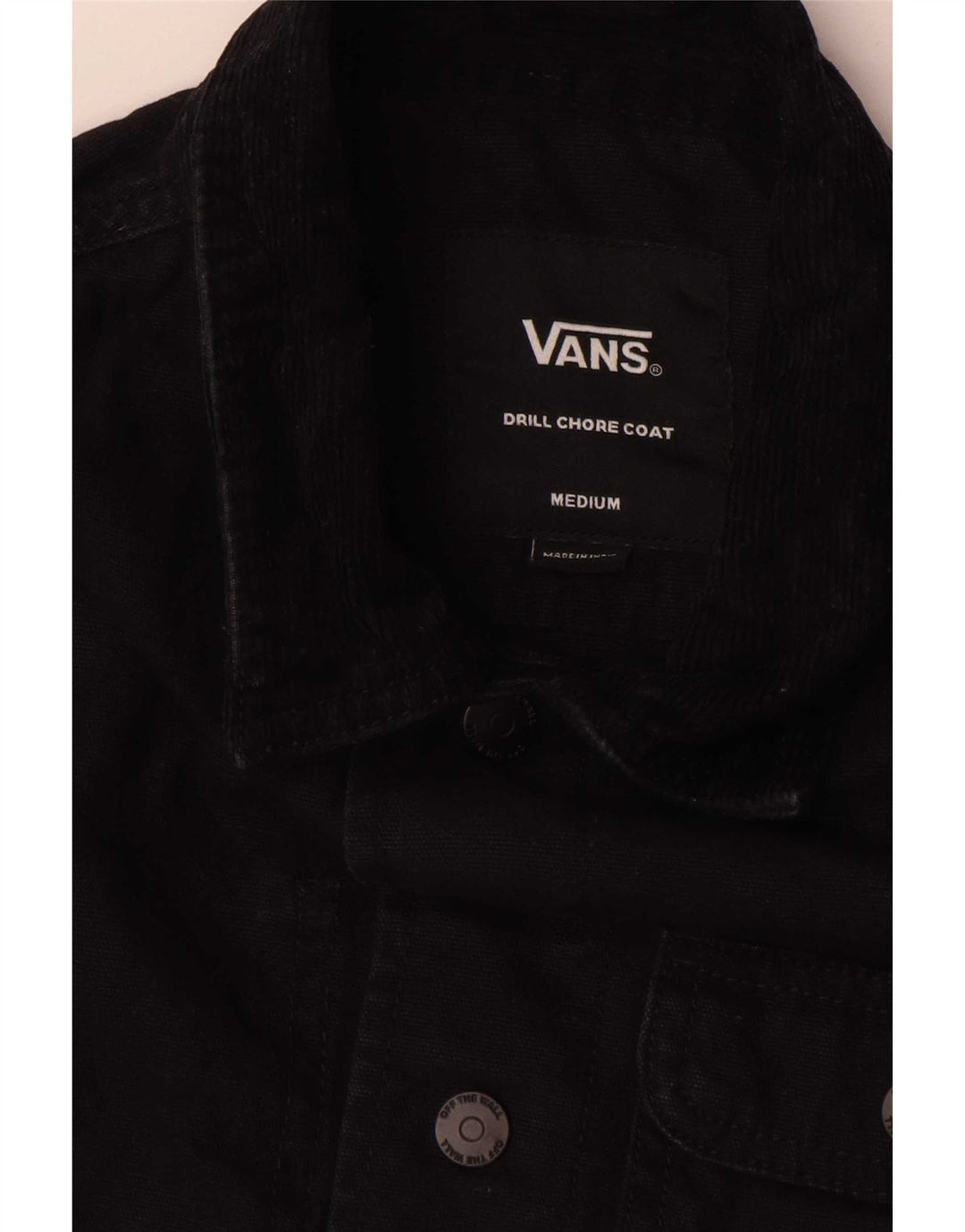 Vans Abrigo Drill Chore para niños 10-11 años Mediano Algodón Negro