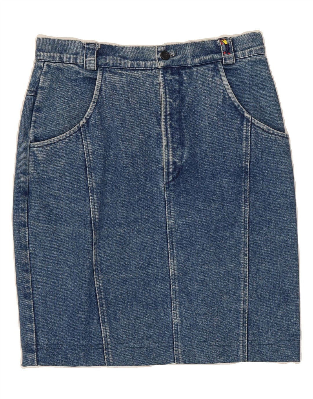 DANIEL HECHTER Womens Denim Skirt IT 44 Medium W28 Blue Cotton Vintage Daniel Hechter and Second-Hand Daniel Hechter from Messina Hembry 