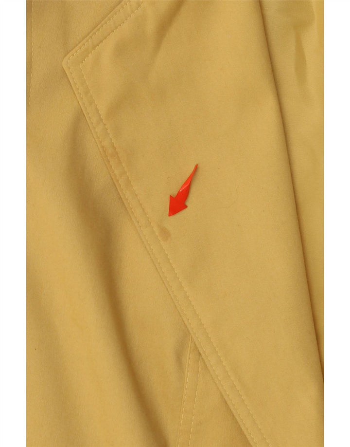 Hucke Chaqueta tipo blazer corta con 3 botones para mujer EU 42 Grande Algodón amarillo