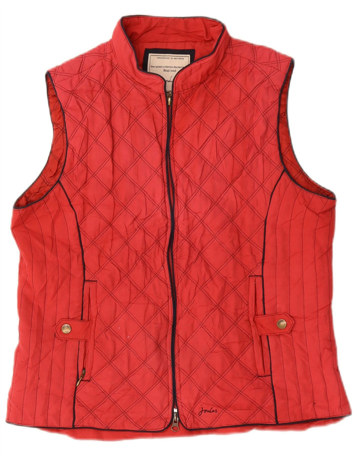 JOULES Chaleco acolchado para mujer UK 40 Grande Poliéster rojo