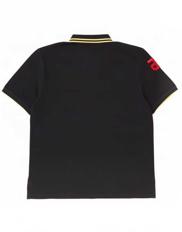 Tommy Hilfiger Polo gráfico para hombre 2XL Algodón a rayas negro