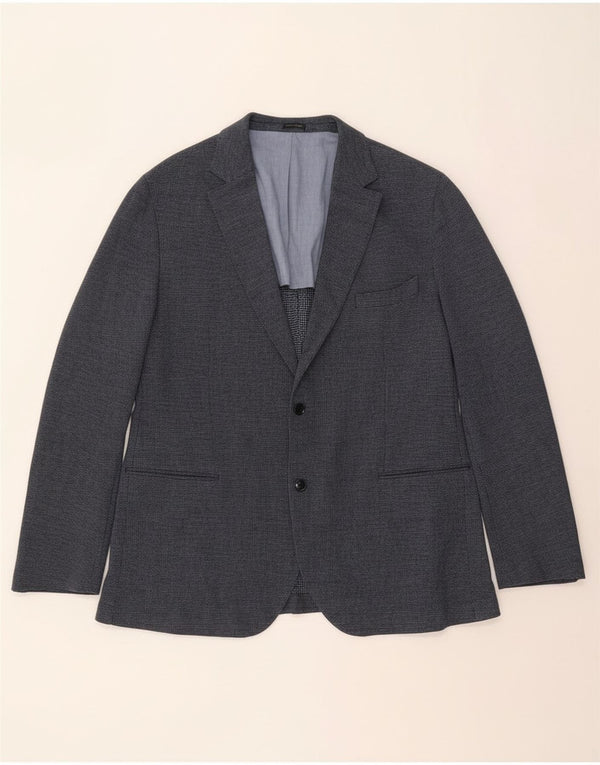 Massimo Dutti Chaqueta Blazer de 2 Botones para Hombre EU 58 2XL Azul Marino Algodón