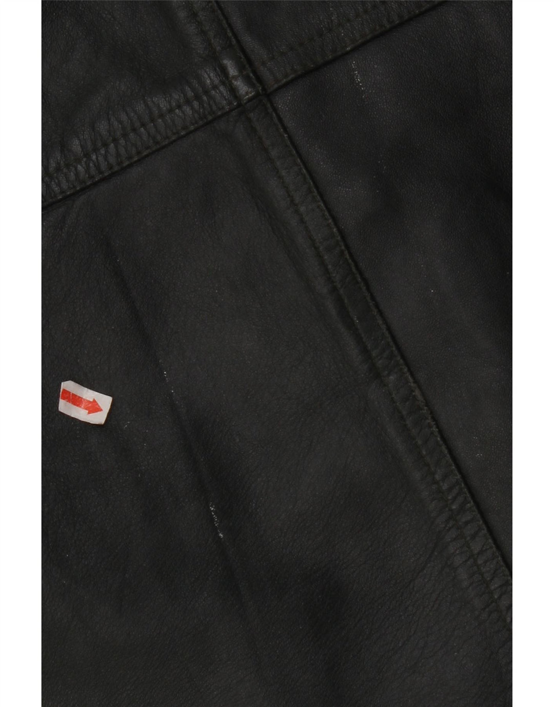 VINTAGE Chaleco de cuero para hombre IT 56 2XL Cuero caqui