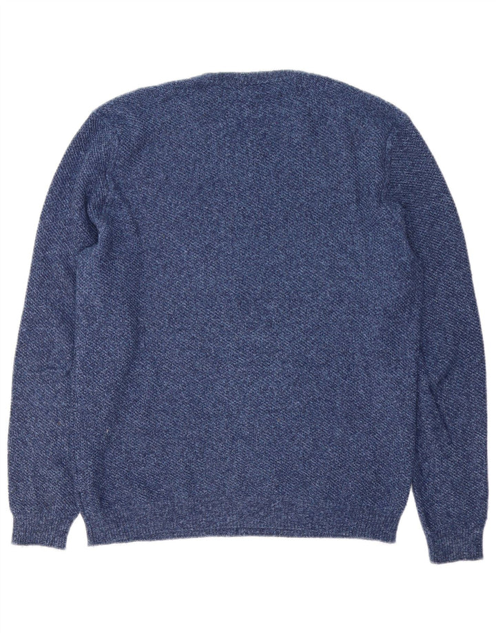 Massimo Dutti Jersey Cuello Redondo Hombre Medio Azul Marino Algodón