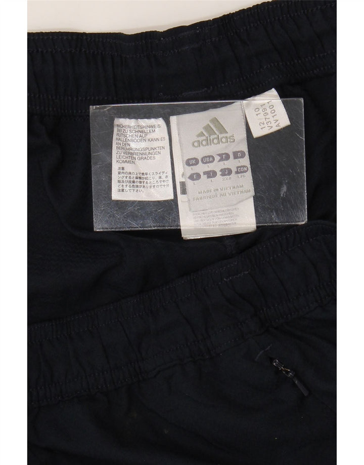 Adidas - Pantalones cortos deportivos para hombre, talla grande, poliéster, color azul marino