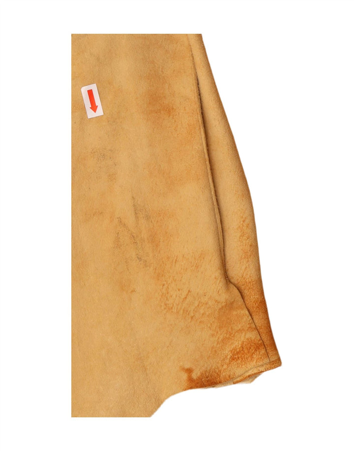 Fontanelli Chaqueta camisera de ante para mujer IT 46 Cuero beige grande